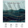 thumbnail image 7 of Abstract Waves Bed Skirt King Size 16" Drop Geometric Gold Line Mountain Sky Ruffled Wrap Around Bed Skirts Adjustable Elastic Bedskirt Dust Ruffle for King Size Bed, 7 of 7