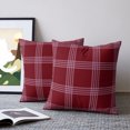 thumbnail image 2 of Pillow Covers 16x16 Set of 2, Red Checkered Throw Pillow Covers Decorative Couch Cushion Cover, Farmhouse Buffalo Plaid Modern Microfiber Soft Square Pillowcases for Bedroom Living Room Sofa, 2 of 9
