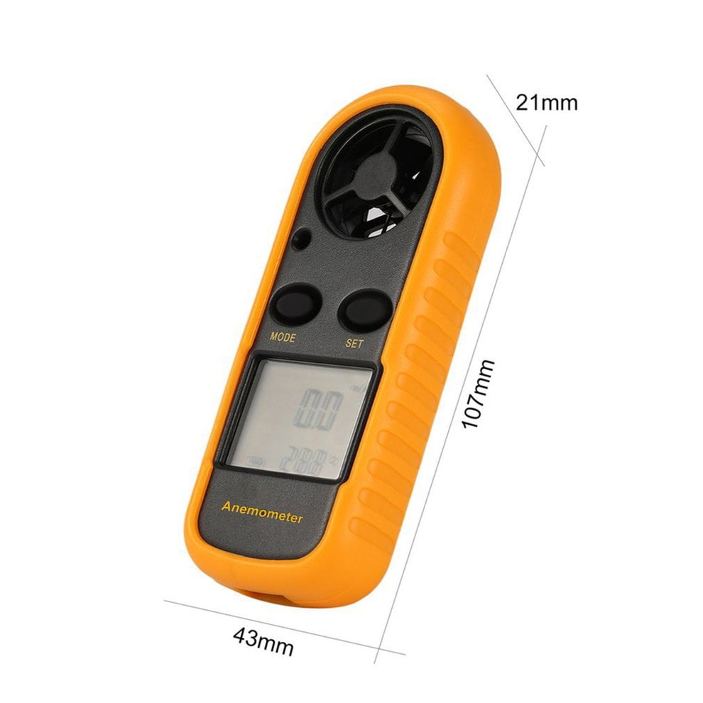 BENETECH GM816 Anémomètre Numérique Thermomètre Vent Vitesse Air Vitesse Air Flow Température Jauge Indicateur avec LCD Rétro-Éclairé Couleur: Orange & Noir