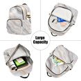 thumbnail image 5 of JIALIOU Mini Backpack Purse for Women Quilted Casual Daypack Small Travel Shoulder Bag, Soft Pink Gold White Marble, 5 of 7