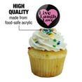 thumbnail image 3 of Live Laugh Love in Heart Cupcake Picks Toppers Decoration Set of 6, 3 of 6