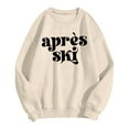 thumbnail image 3 of Women's Crew Neck Long Sleeved Casual Popular Pullover Weekend Winter Sports Sweatshirt Hoodless Hoodie Hooded Sweatshirt Women Zippe Fit Hoodie Long Zip Sweatshirt Women Full Zip Comfort Sweatshirts, 3 of 3