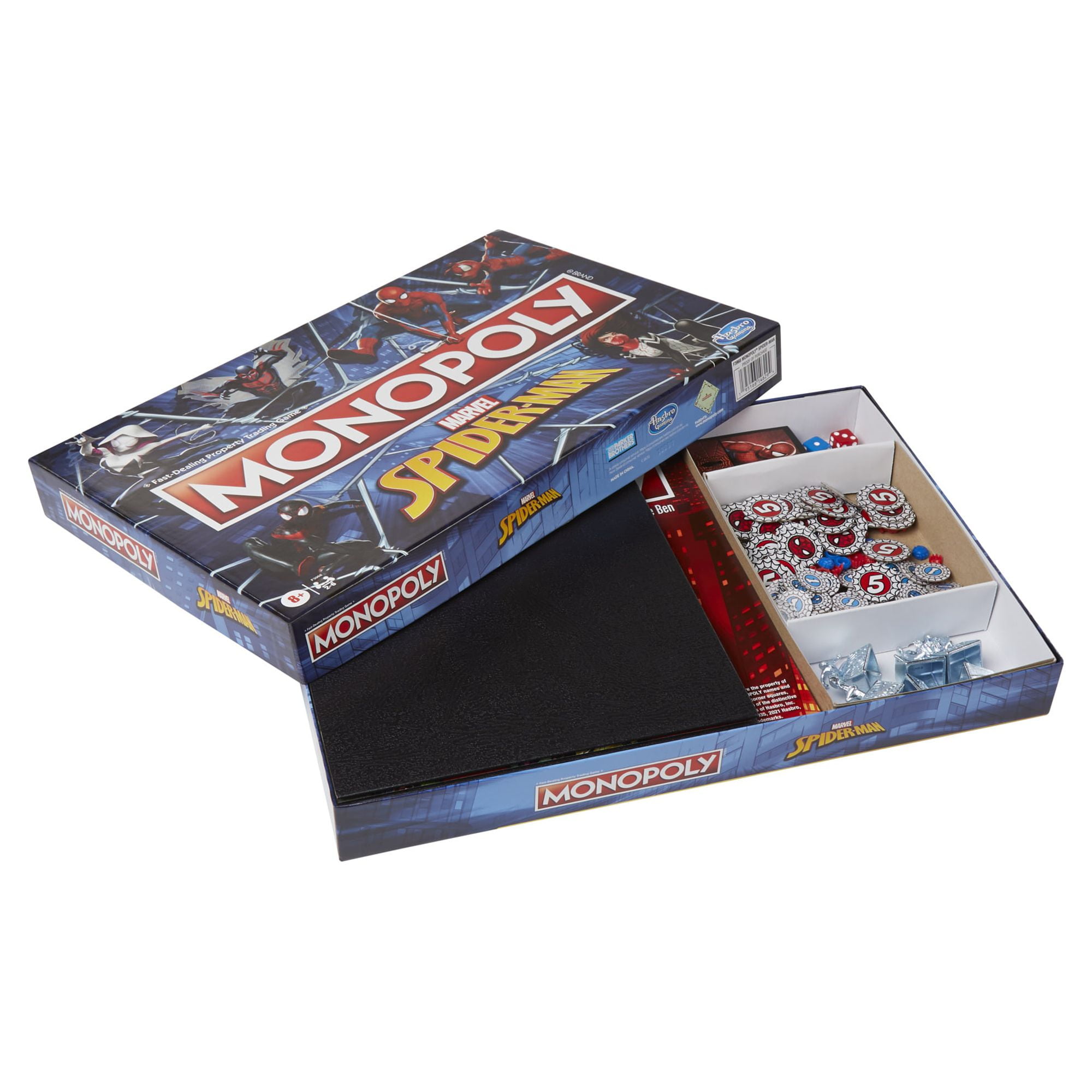Monopoly: Marvel Spider-Man Edition Board Game for Kids and Family Ages 8 and Up, 2-6 Players