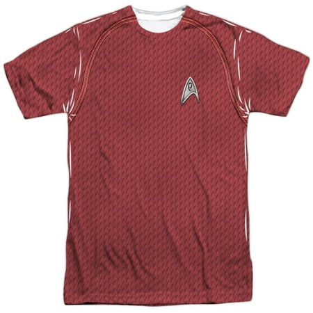 Star Trek Sci-Fi Action TV Series Retro Red Uniform Adult Front Print T-Shirt