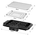 thumbnail image 3 of Electric BBQ Grill, Smokeless Non-Stick Indoor/Outdoor Barbecue Grill, Double tube High Power Portable Removable Stand Grill for BBQ Party (Elegant Black), 3 of 6