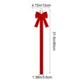 thumbnail image 3 of Adornos navideños, adornos navideños, regalos navideños, lazo navideño, cinta para fotos, terciopelo rojo, para colgar en la ventana, decoración del hogar, lazo de terciopelo flocado., 3 of 9