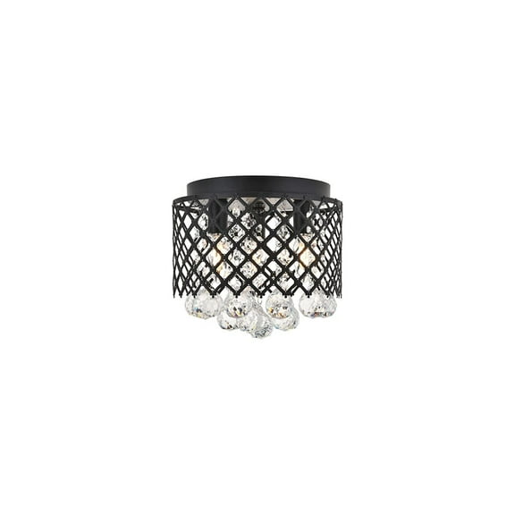 Living District Tully 3 Light Matte Black Flush Mount