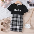 thumbnail image 6 of JAJAHO Girl's 2 Piece Summer Outfits Set Short Sleeve Crop Tops And Spaghetti Strap Plaid Bodycon Dress Set Holiday Vacation Girl Fashion Clothes For Kids 2-7Y Trendy Outfit, 6 of 9