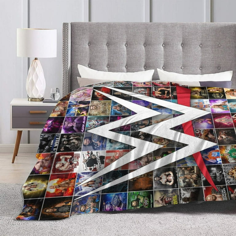 WWE Throw Blanket Cozy Flannel Blankets For Boys Girls Super Soft Warm Blanket For Couch Sofa Bed