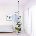 thumbnail image 2 of 7-Tier Indoor Plant Pole Spring Tension Rod Expandable Flower Pots Display Rack Stand Hanger Metal Corner Storage Shelf, Grey, 2 of 16