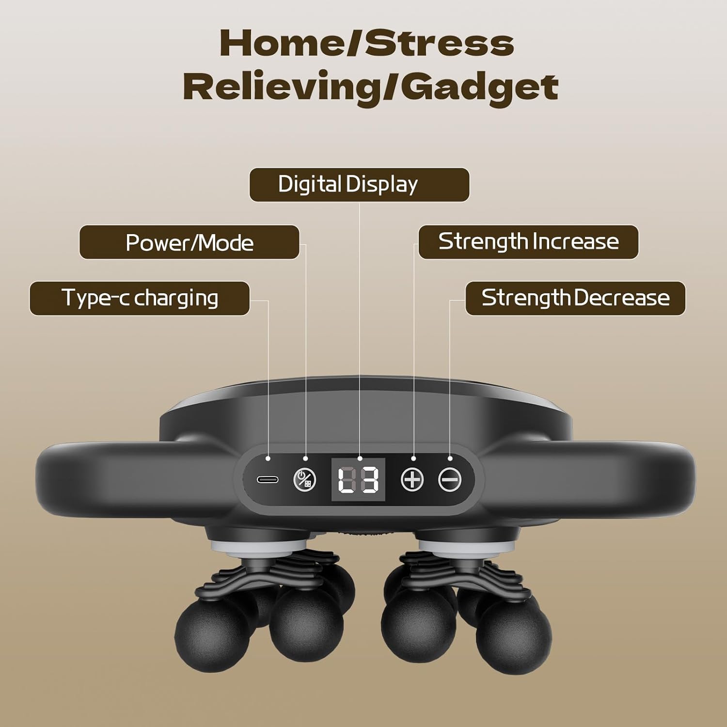 12 Head Deep Tissue Massage Gun with 9 Levels & 9 Modes Cordless Electric Percussion Massager for Full Body Muscle Pain Relief