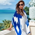 thumbnail image 6 of Flag of Israel Beautiful Translucent Chiffon Yarn Hair Scarf 180*73 (70.86*28.7in) - Light and Breathable Silk Wrap, 6 of 6