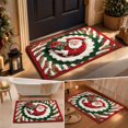 thumbnail image 2 of PoyoKee Christmas Decorations, Crystal Velvet 3D Santa Print Bathroom Rugs, Bath Mat for Entryway Porch Sink, Washable Rug for Household Indoor Xmas Decor, 2 of 7