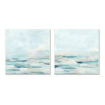 Stupell Industries Abstract Ocean Waves Scenic Landscape Cloudy Sky Painting Unframed Art Print Wall Art, Set of 2, Design by June Erica Vess