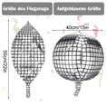 thumbnail image 1 of Paquete de 6 globos de aluminio con efecto espejo de discoteca de Laklulu, decoración de fiesta retro de los años 70 y 80, 1 of 7
