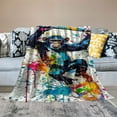 thumbnail image 2 of Sheronv Monkey Surfboard Paint Splattered Design Warm Lightweight Blanket Soft Fleece Blanket All Seasons Sofa Decor Cow Gifts - 3 Sizes 50x60in, 2 of 6