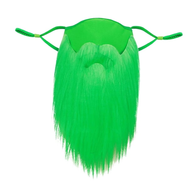 Máscara de barba de duende verde lavable para fiesta de disfraces de San Valentín