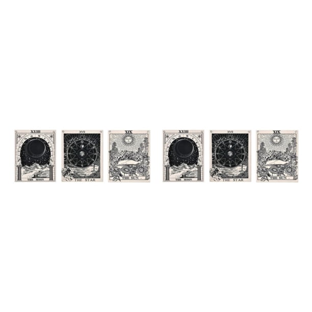 Kearding Tapiz de cartas de Tarot solar de poliéster, colgante de pared fascinante para decoración de energías positivas, tipo 1, 30x40, 3 Tipo 1 30*40 2Conjunto