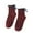 A-Red275, variant on Yuanlong Womens Socks Spring Autumn Solid Color Bow Tie Ribbed Ruffle Crew Socks Streetwear Breathable Cute Socks One Size