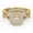 Yellow Gold, variant on Twisted Infinity Double Halo Bridal Set Ring for Women, 0.90 Carat (ctw) Round Cut Lab Grown Diamond Engagement Wedding Ring In 14K White Gold Over Sterling Silver F-G-H, SI Quality -8.5