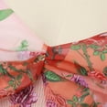 thumbnail image 6 of Womens Floral Summer Dress Casual Wrap V Neck Short Sleeve Belted Beach Bohemian Maxi Dress, 6 of 7