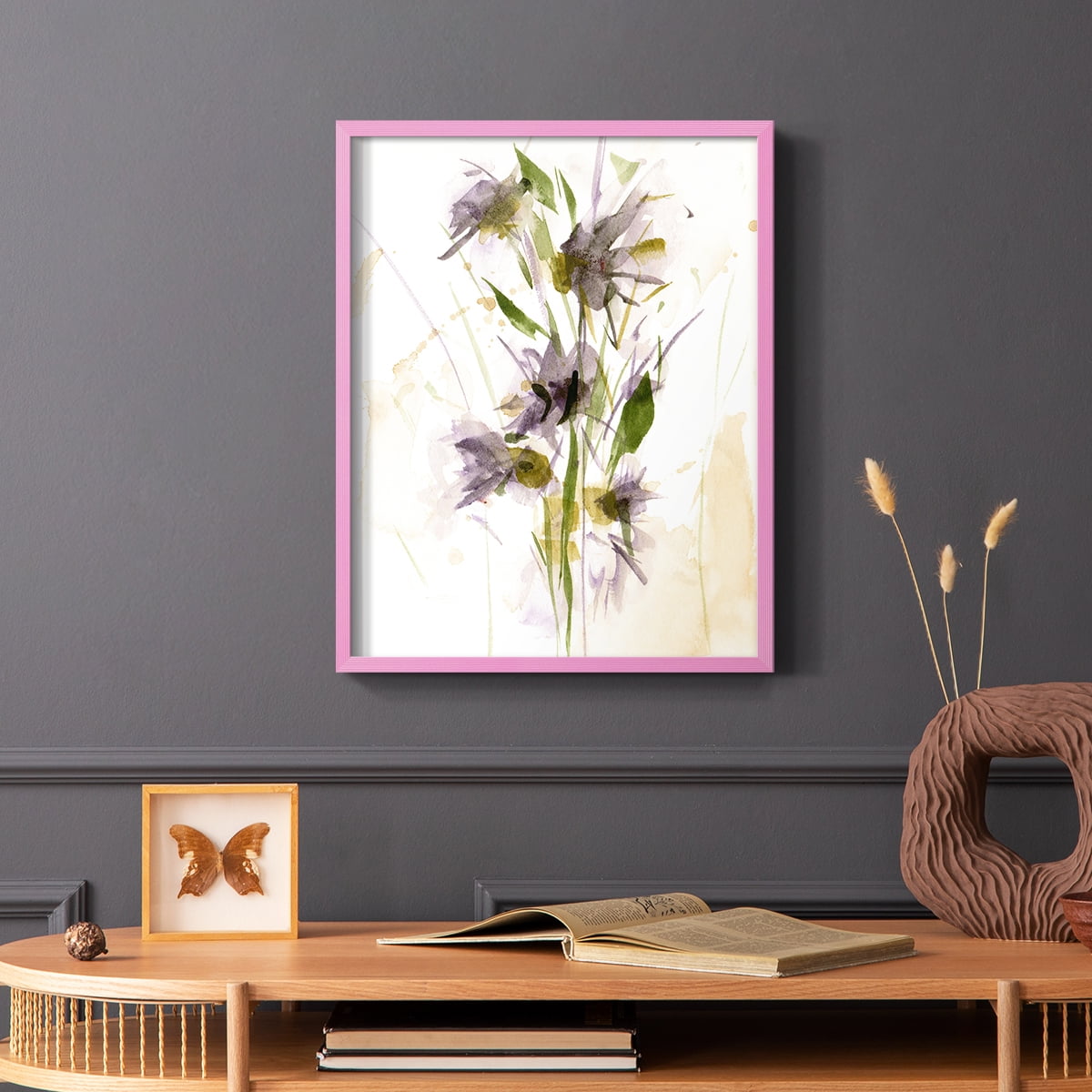 After Rain III Framed Print in Pink Solid Wood 11 x 14 Framed Print