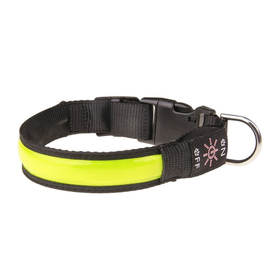USB Rechargeable LED Pet Collar with Multicolor Glow Effect and Real Battery Indicator for Safe Nighttime Dog Walking Adventures
