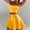 A216 Yellow, variant on Women's Two Piece Set Metallic Skirt And Crop Top Sleeveless Tube Top Mini Flared Skater Skirt Shiny Liquid Outfit For Rave Party Clubwear Festival Dance Performance