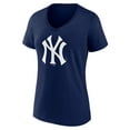 thumbnail image 2 of Women's Fanatics Navy New York Yankees Plus Size Mother's Day #1 Mom V-Neck T-Shirt, 2 of 3