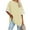 Beige, variant on Womens Oversized Tees Loose T-Shirts Half Sleeve Crew Neck Color Block Cotton Tunic Tops