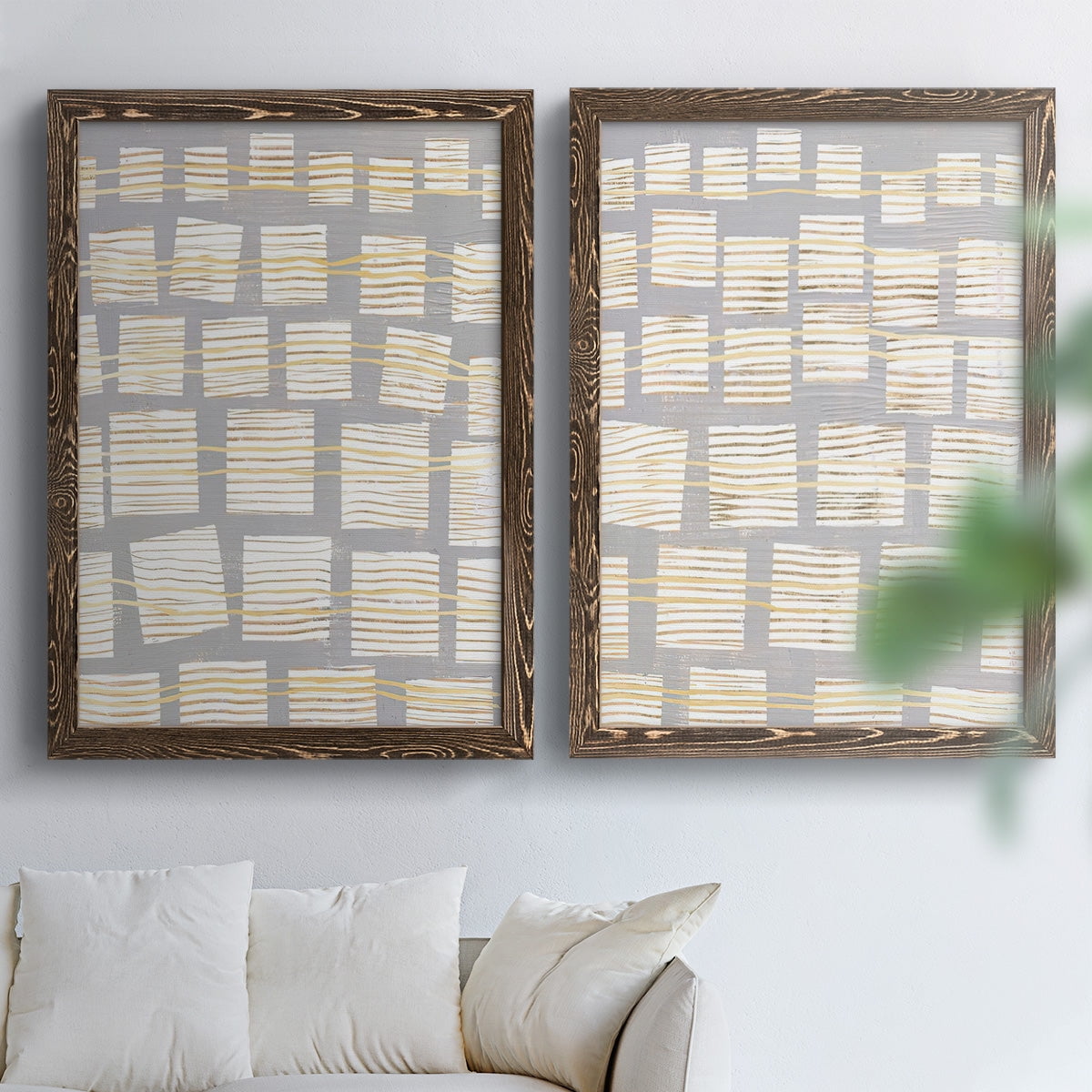 Networks I - Premium Framed Canvas 2 Piece Set - Ready to Hang
