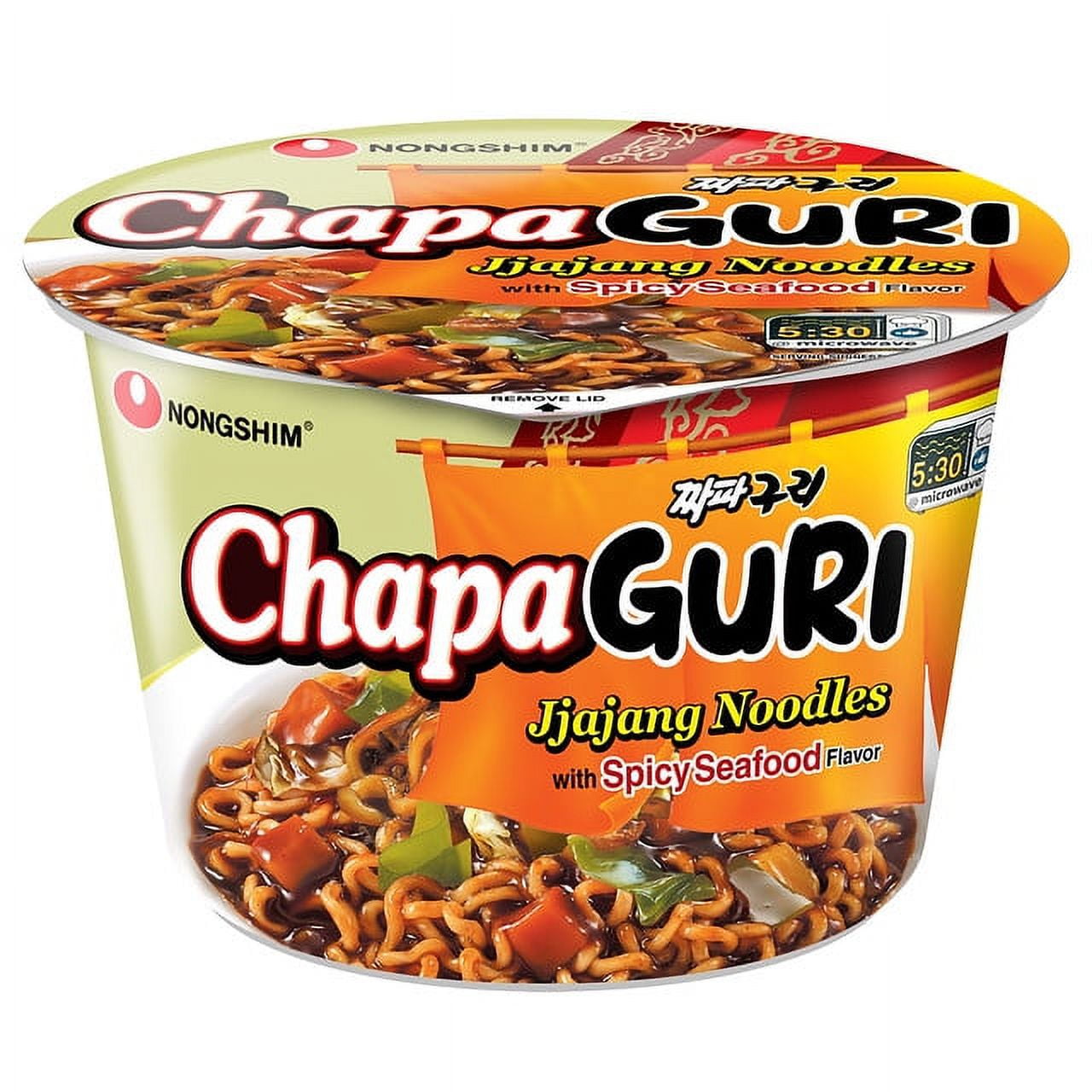 (3 pack) Nongshim Chapaguri Ramyun Ramen Noodle Soup Big Bowl, 4.02oz X 1 Count, Shelf-Stable