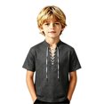 thumbnail image 2 of Teen Costume for Boys Short Sleeve Boys Medieval Shirt Pirate Costume Kids Kids Dress up Clothes Boys Halloween Costumes Size 13-14 Years, 2 of 4