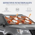 thumbnail image 4 of Daiia Various Pumpkins Leopard Orange White 2PCS Car Windshield Sun Shade, Foldable Sun Shield for Car Front Window, Auto Sun Blocker Visor Protector Universal for Truck SUV Pickup-Large, 4 of 7