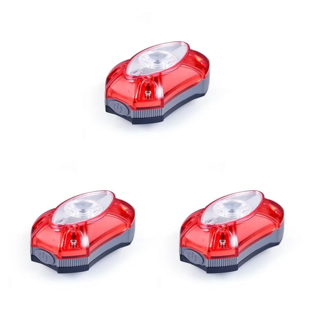 fastboy Tail Light Hard Light Red Lighting Sign Beacon Rechargeable Warning Lamp Lightweight for Bicycle Mountain Cycling 3Set