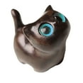 thumbnail image 2 of deevoka Cat Statue Wood Figurine Mini Artwork Gift Collection Kitty Sculpture Tabletop Ornament for Hallway Housewarming Desk Bedroom C, 2 of 9