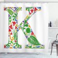 thumbnail image 1 of Ambesonne Letter K Shower Curtain, Uppercase Vivid, 69"Wx84"L, Multicolor, 1 of 3