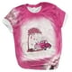 thumbnail image 2 of Puntoco Blusa de manga corta para mujer con estampado de letras de concienciación de los senos Puntoco Puntoco-2184, 2 of 7