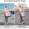 thumbnail image 5 of 22 Inch Oversized Travel Bag Lightweight Canvas Weekender Duffel with Multi Pockets, Colorful Pop Pattern, 5 of 5