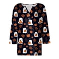 thumbnail image 5 of Godom Halloween Shirts for Women 3/4 Sleeve Tshirts Ghost Graphic V-Neck Tops 2025, 5 of 5