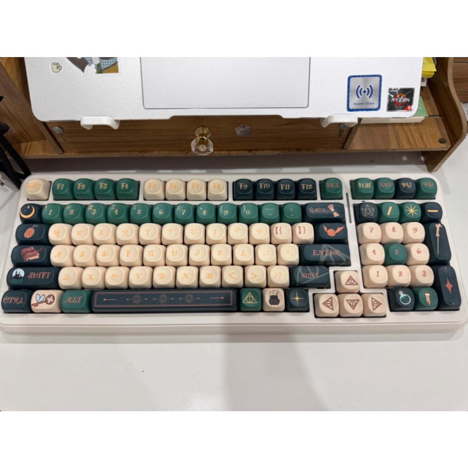 Slytherin House Themed Keycap Set, Cherry Profile MX Mechanical Keyboards OEM Height for Mechanical Keyboard Keycap