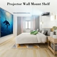 thumbnail image 2 of Mini Projector Shelf for Wall Mount, Black Projector Wall Mount Shelf Floating, 2 of 6