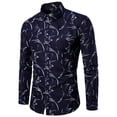 thumbnail image 1 of Top de camisa de un solo pecho de negocios de manga larga informal y cómodo de moda para hombres Pompotops  oipoqjl28865, 1 of 3