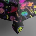 thumbnail image 5 of Colorful Mushroom Star Black Pattern Square Tablecloth,Waterproof Square Table Cover,Wipeable Spillproof Washable Table Cover for Home Kitchen Party Decor 52"x52"(132x132cm), 5 of 6