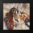 thumbnail image 2 of Art Atelier Alliance 15x15 Black Modern Framed Museum Art Print Titled - 2 Horse, 2 of 5
