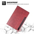 thumbnail image 4 of Dteck Case for Samsung Galaxy Tab S9 11 Inch 2023, Galaxy Tab S9 / S8 / S7 Case with Credit Card Slots, Multi-Angle Stand Folio Shockproof Cover,Red, 4 of 5