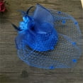 thumbnail image 6 of Audhol Soft Lace Veils Hats For Women Fascinators Womens Pillbox Flower Hat For Tea Party Cocktail Ball Wedding Church Feather Hair Accessories Blue One Size, 6 of 8