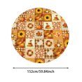 thumbnail image 3 of SUYOLL Halloween Fall Thanksgiving Round Table Cloth Stretch Tablecloth with Pumpkin Sunflower Print, Farmhouse Harvest Table Cover for Indoor Dinner Outdoor Picnic Home Kitchen Decor, 3 of 4