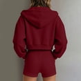 thumbnail image 7 of yillto Women's Zip up Hoodies Coat Casual Long Sleeve Hooded Cropped Drawstring Sweatshirts with Pockets, 7 of 7