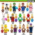 thumbnail image 2 of Nueva Serie De Juegos Super Bros Mario Luigi Orangutan Wario Peach Kinopio Mini Bloques De Construcción Figuras Juguetes Para Niños WM6103 KF6186, 2 of 4
